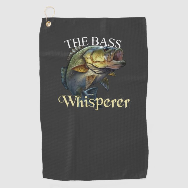 De Golf Le Bass Whisperer Dark Fishing Serviette (Devant)