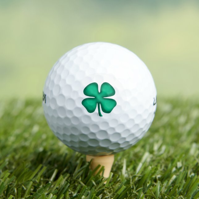 De Golf Lucky 4 Leaf Irish Clover Wilson Ultra balles (T-shirt Insitu)