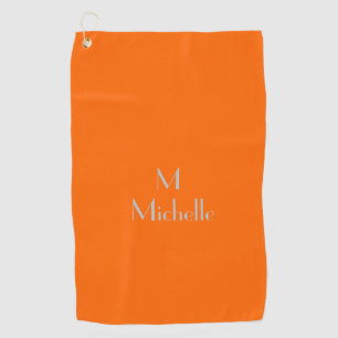 De Golf Neon orange - ajouter monogramme et nom serviette 