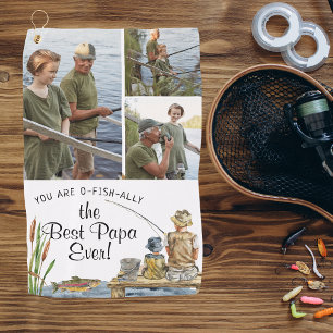 De Golf O-Fish-Ally Le Meilleur Papa 3 Photo Serviette d