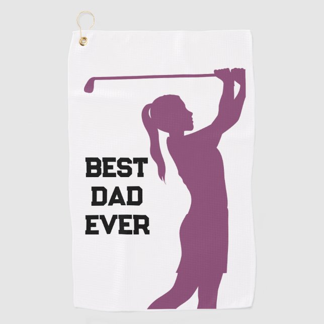 De Golf Pink Golfer Silhouette Custom Meilleures serviette (Devant)