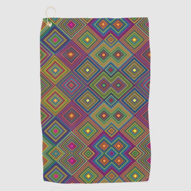 De Golf Serviette avec un motif géométrique vibrant  (Devant)