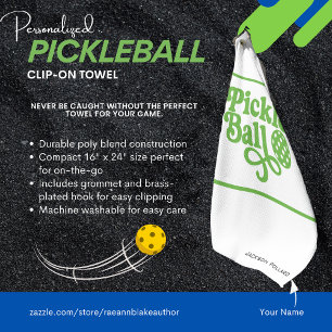 De Golf Serviette personnalisée à clip pour Pickleball