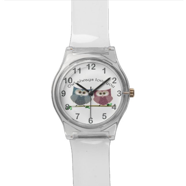 De hibou amour toujours vous, montre mignonne (Fermer)