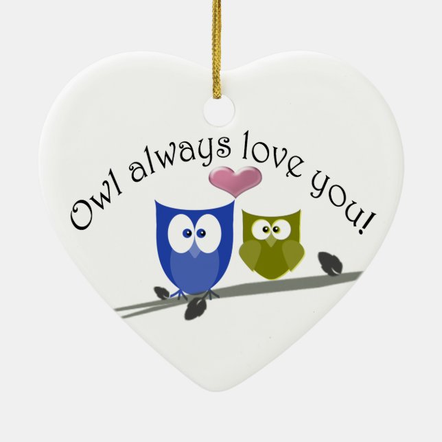 De hibou amour toujours vous ! Ornement (Dos)