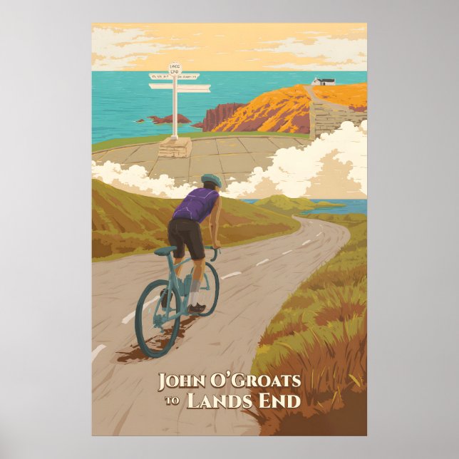 De John O' Groats à Lands End Affiche de voyage à  (Devant)