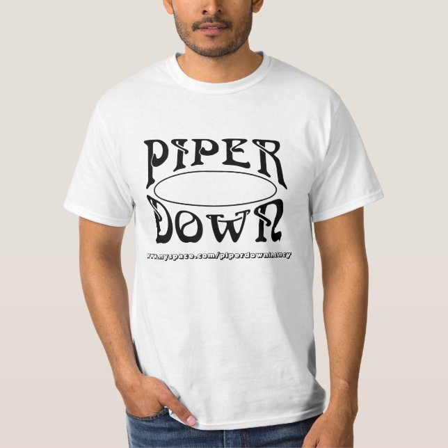 De joueur de pipeau T-shirt vers le bas (Devant)
