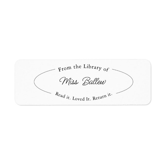 De la bibliothèque de Étiquettes, Stickers de bibl (Devant)
