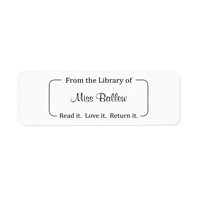 De la bibliothèque de Étiquettes, Stickers de bibl (Devant)