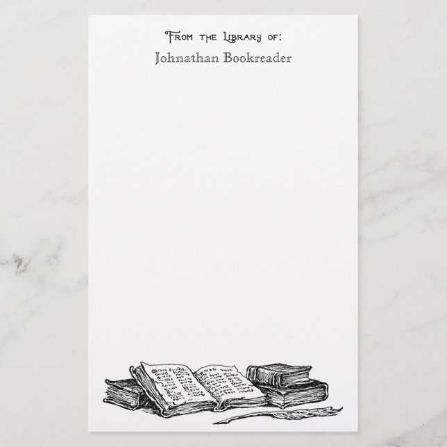 De la bibliothèque des livres anciens papeterie pe (Devant)