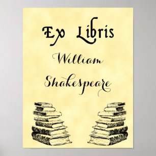 De la bibliothèque des livres anciens Poster perso