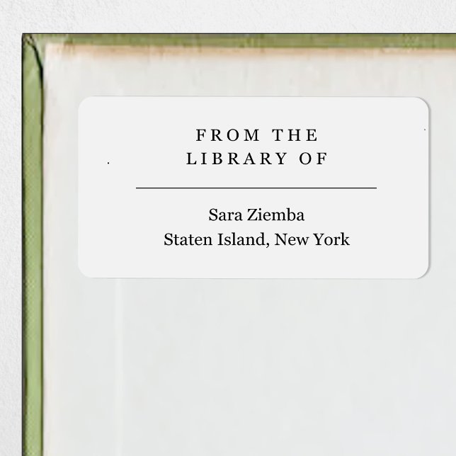 De la Bibliothèque du Étiquette du livre (Créateur téléchargé)