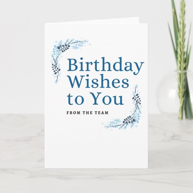 De la carte d'anniversaire de l'équipe (Devant)