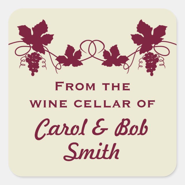 De la cave à vin des autocollants (Devant)