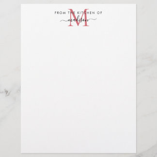 De la cuisine de Bourgogne Red Monogram Recette