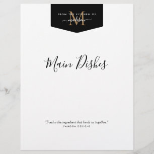 De la cuisine de l'or Monogram Recette Divider