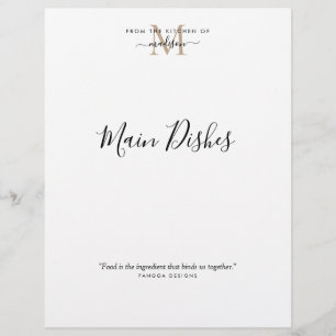 De la cuisine de l'or Monogram Recette Divider