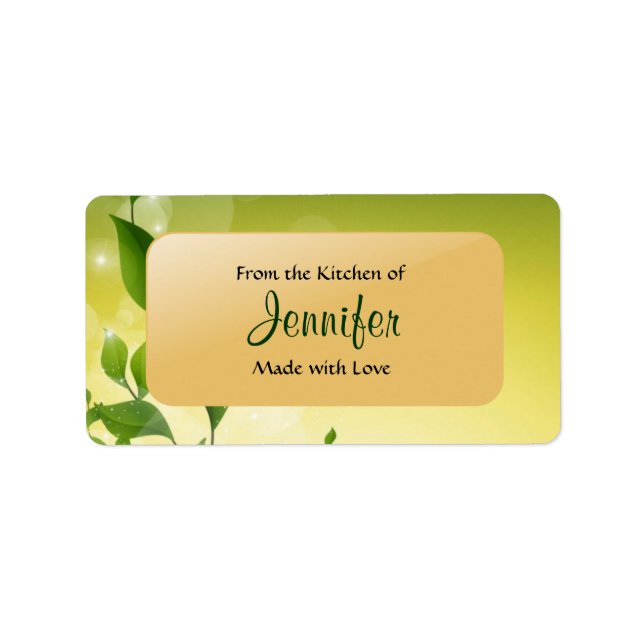 De la cuisine de - Modèle Étiquette (Devant)