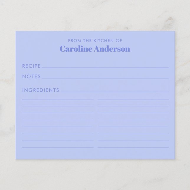 De la cuisine de recette pourpre personnalisée (Devant)