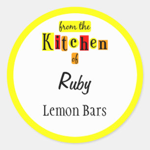 De la cuisine des Autocollants Personnalisés Jaune