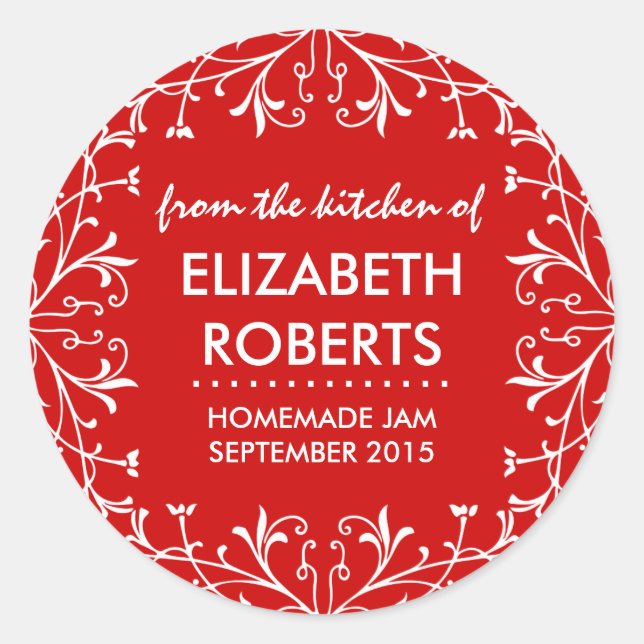 De la cuisine des Étiquettes de cantine fait maiso (Devant)