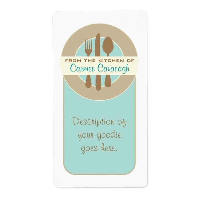 De la cuisine des Étiquettes de conteneurs (turquo (Devant)