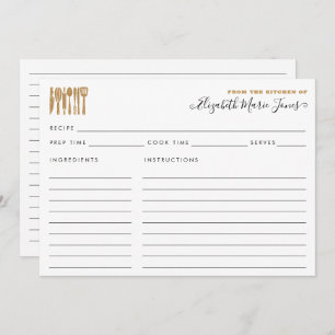 De la cuisine d'or Ustensiles Script Recette