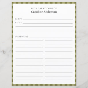 De La Cuisine Insertion de recette vert olive