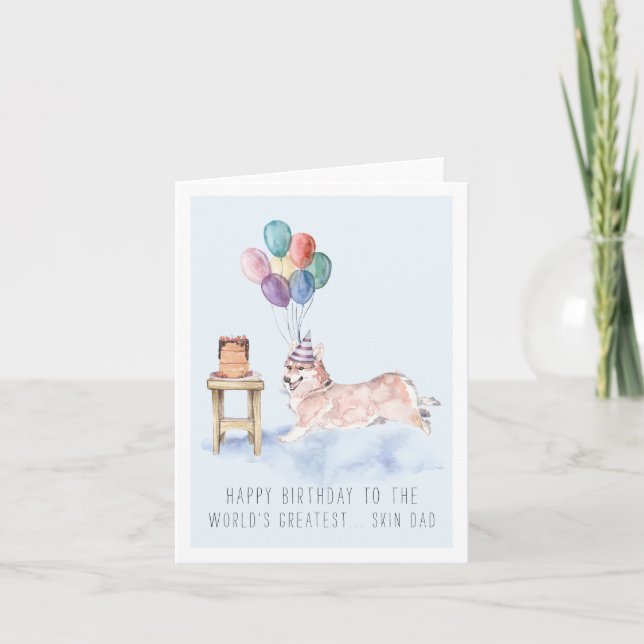 De la part du chien | Carte d'anniversaire de corg (Devant)