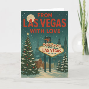 De Las Vegas Avec Carte De Vacances Pliée Amour