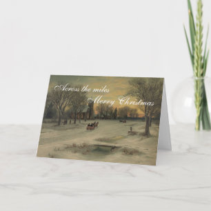 De l'autre côté de la carte de Noël Vintage Miles