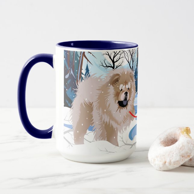 DE L'AUTRE CÔTÉ DE LA RIVIÈRE Mug Fawn/Cinnamon Ch (Avec donut)