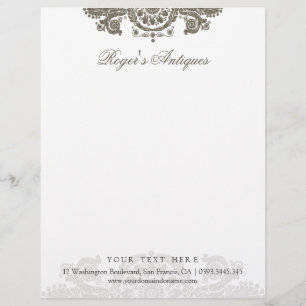 De Lettre Antique Rococo En-tête