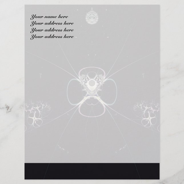 De Lettre Avec Motif En-tête Fleur dans l'Espace (Devant)