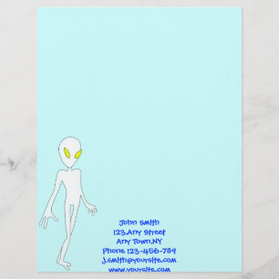 De Lettre Avec Motif Modèle en-tête Alien