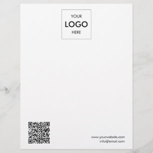 De Lettre Code QR simple en-tête professionnelle
