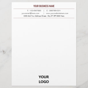 De Lettre Concevez votre propre en-tête avec logo