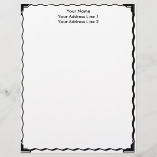 De Lettre Customisable Bordure simple en-tête personnalisé