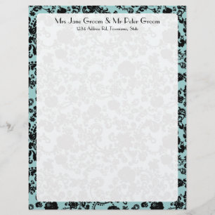 De Lettre Customisable Mariage Floral Rococo, en-tête