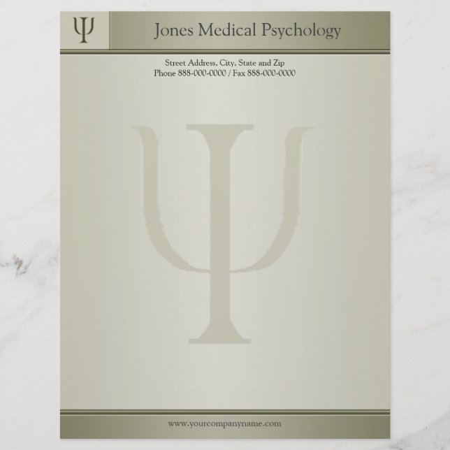 De Lettre Customisable Psychologue en-tête (Devant)