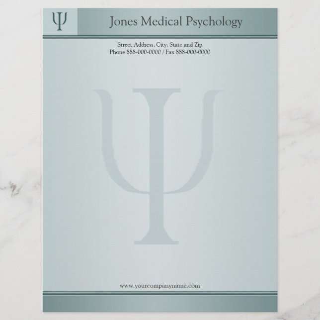 De Lettre Customisable Psychologue en-tête (Devant)