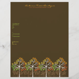 De Lettre Customisée Automne / Automne Arbres 2 Modèle en-tête commerci