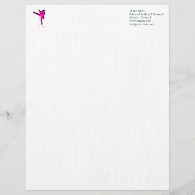 De Lettre Customisée Ballet Studio - En-tête (Devant)