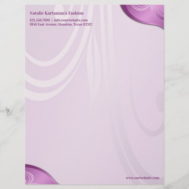 De Lettre Customisée En-tête Floral (Devant)