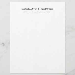 De Lettre Customisée En-tête Papier à linge fixe/Blanc