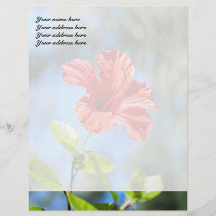 De Lettre Customisée En-tête personnalisé Hibiscus rouge
