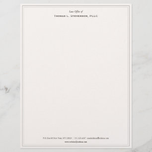 De Lettre Élégante en-tête professionnelle beige
