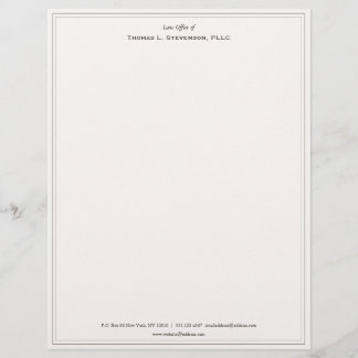 De Lettre Élégante en-tête professionnelle beige