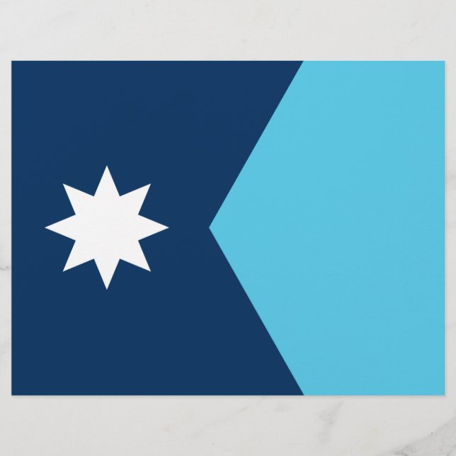 De Lettre En-tête avec Drapeau du Minnesota, États-Unis (Devant)