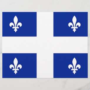 De Lettre En-tête avec Drapeau du Québec, Canada